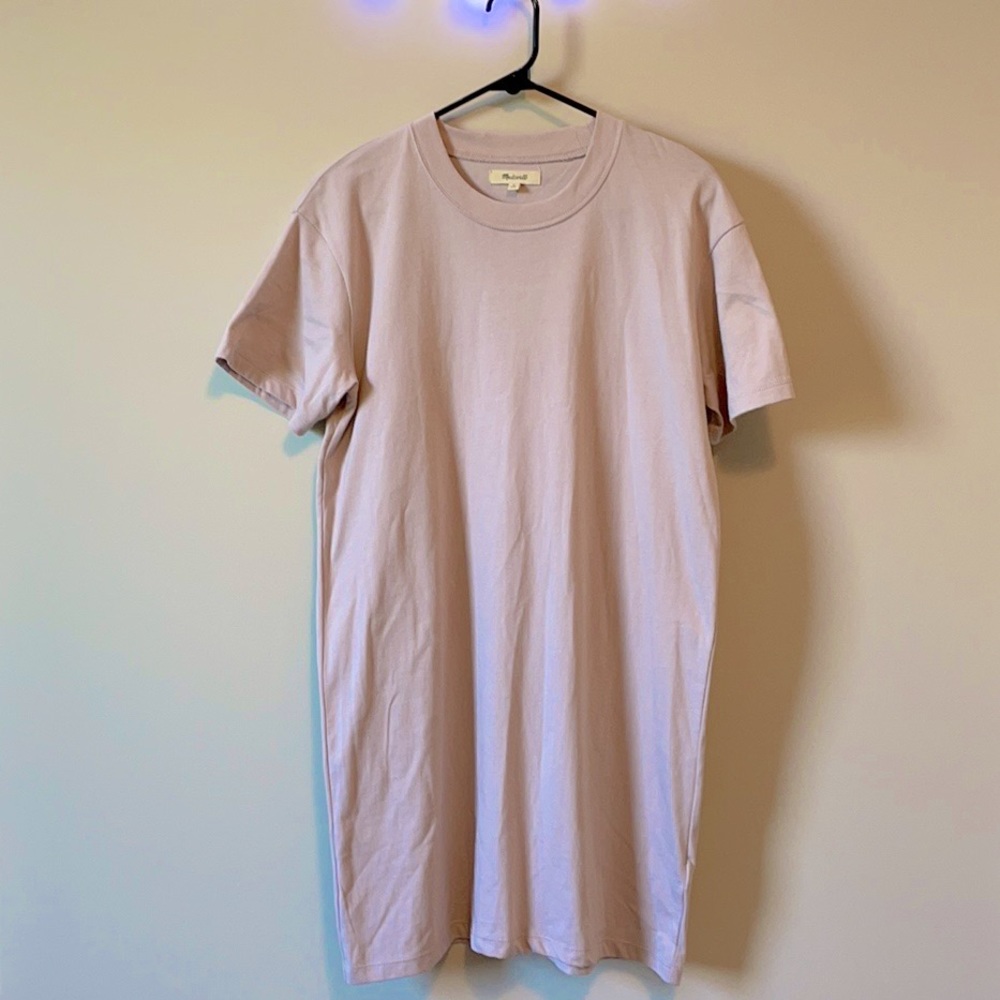 Madewell Pink Midi T-Shirt Dress